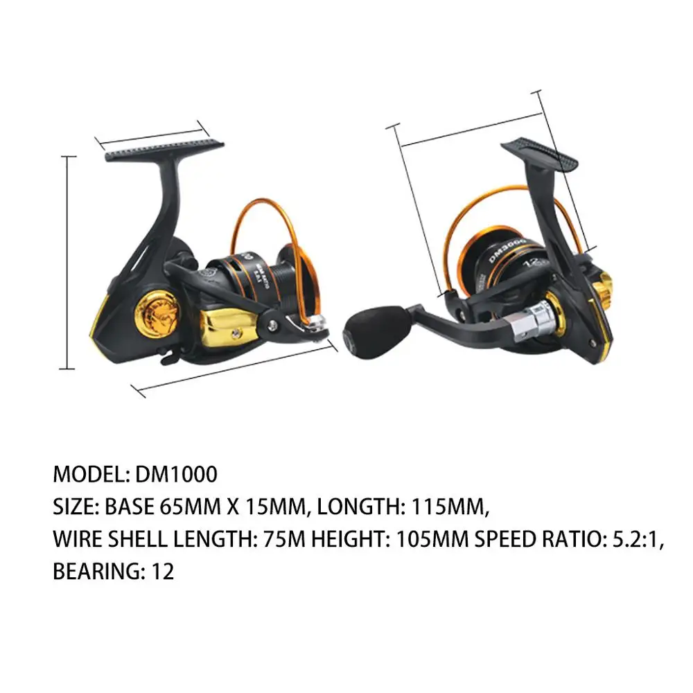 Рыболовная катушка все спиннинг с металлической шпулей 10 кг максимальный