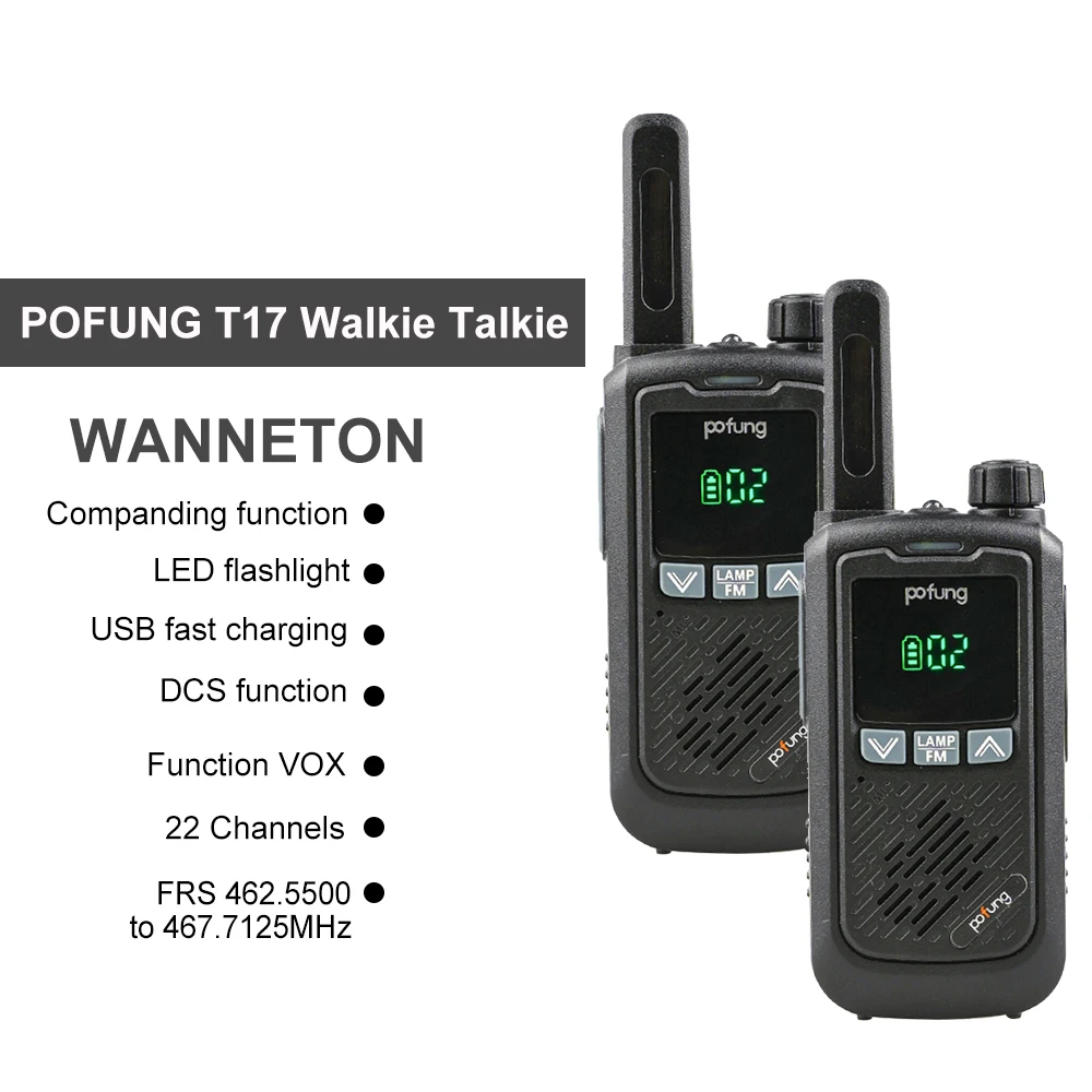 F17 2 шт Мини иди и болтай Walkie Talkie “иди 22CH Портативный Карманный приемопередатчик