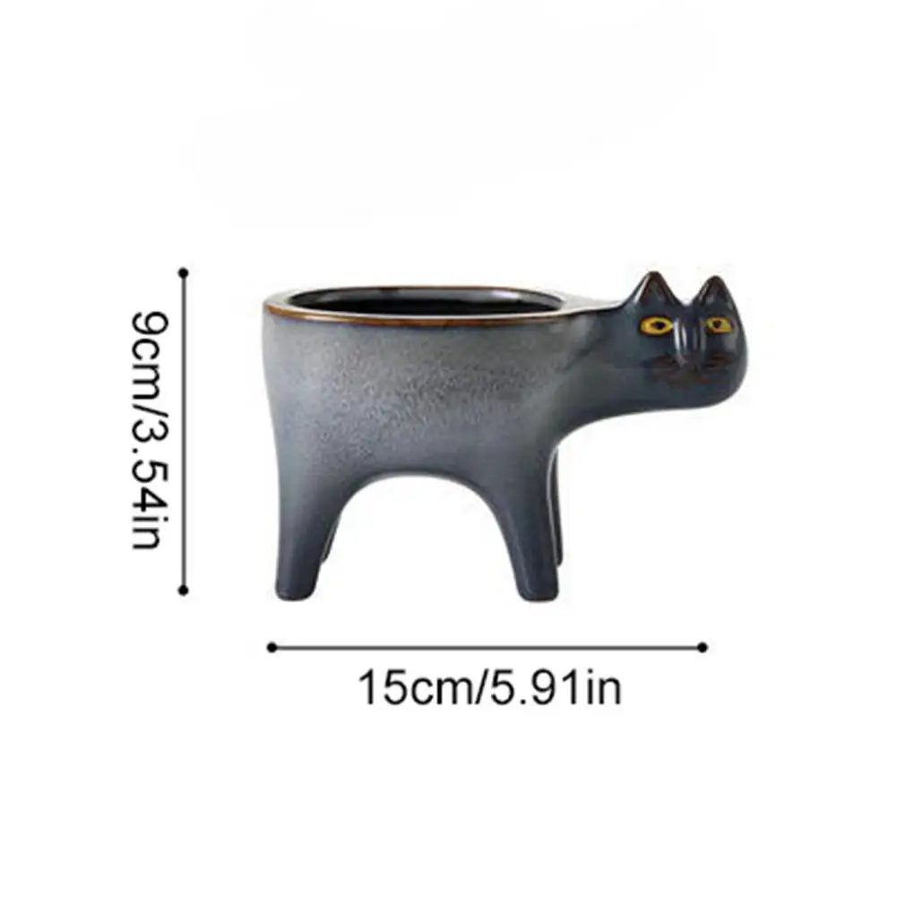 

Ceramic Garden Pots Cute Cat Succulent Planter Plant Container Ceramic Personality Creative Cactus Fleshy Simple Decoration