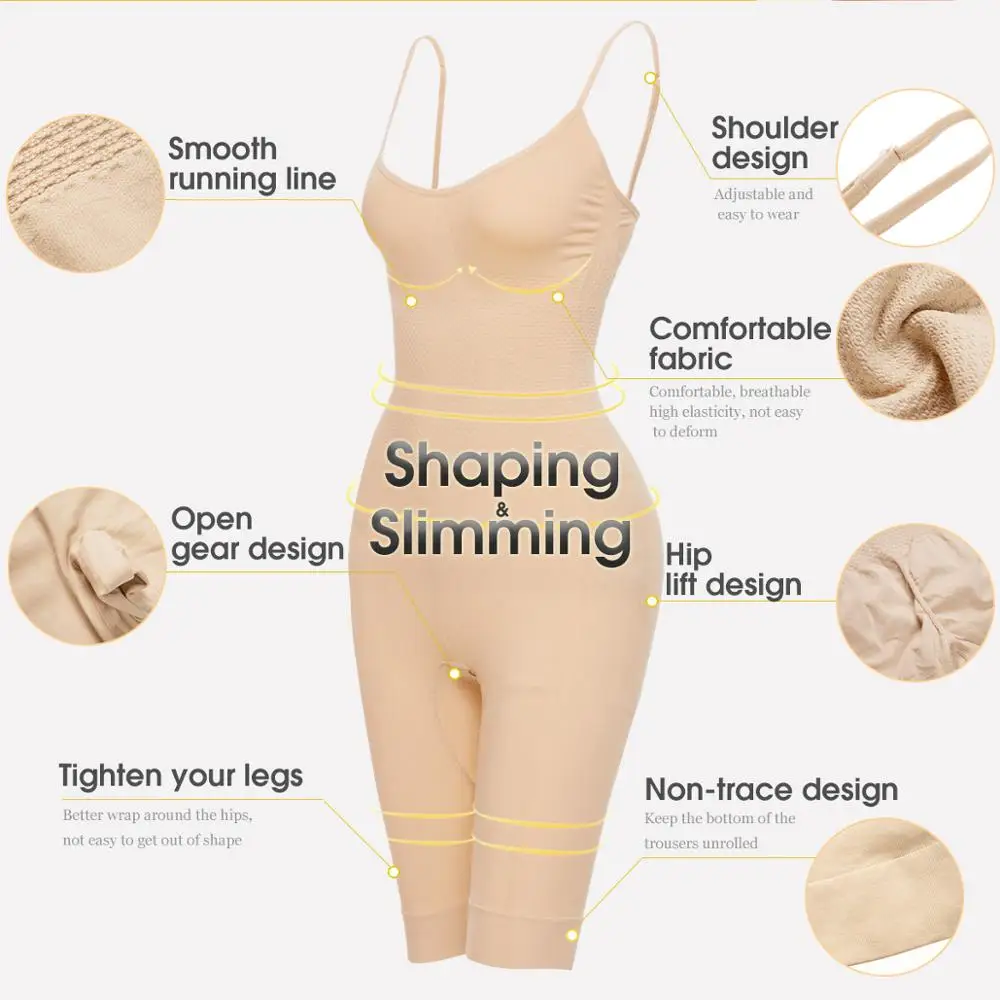 

Full Body Shaper Waist Trainer Overbust Corset Bodysuit Slimming Women Butt lifter Shapewear Tummy Control Shaping Underwear US