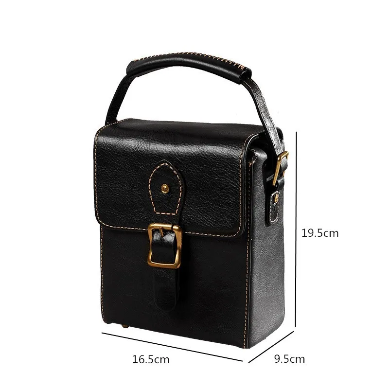 

Bestform Luxury Handbags Women Bags Designer 2021 New First Layer Cow Leather Handmade Retro Small Shoulder Messenger Bag