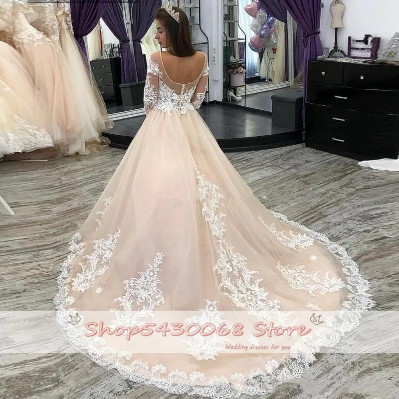 Винтажное готическое свадебное платье цвета шампанского Пышное Бальное Платье