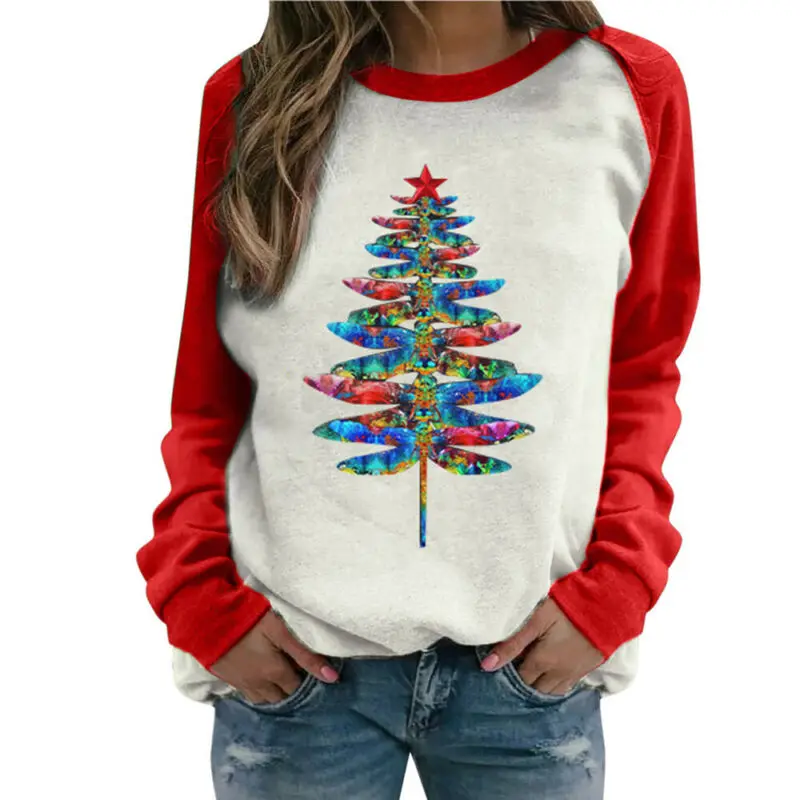 

Womens Printed Trendy T-shirt Ladies Long Sleeve Baggy Tops Female Casual Pullover