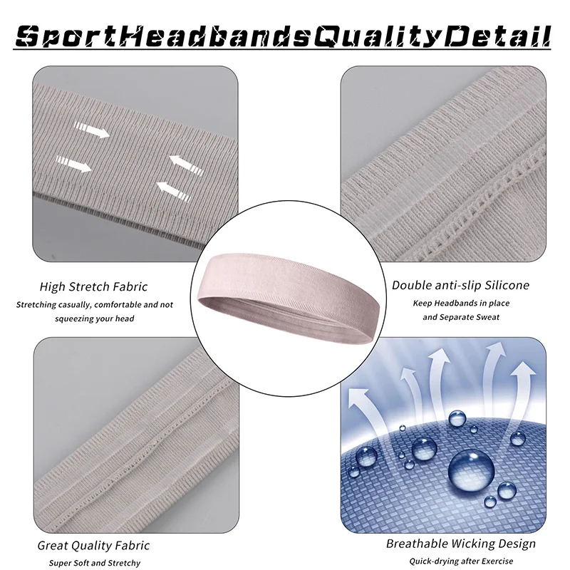 SKDK Эластичный Напульсник Спортивная головная повязка противоскользящая Женская