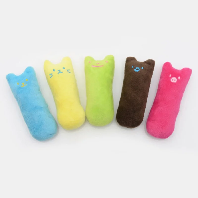 

Teeth Grinding Catnip Toys Funny Interactive Plush Cat Toy Pet Kitten Chewing Vocal Toy Claws Thumb Bite Cat mint For Cats gatos