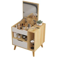 nordic modern dressing table with mirror drawer wood dresser nightstand bedroom furniture mini bedside table wedding furniture