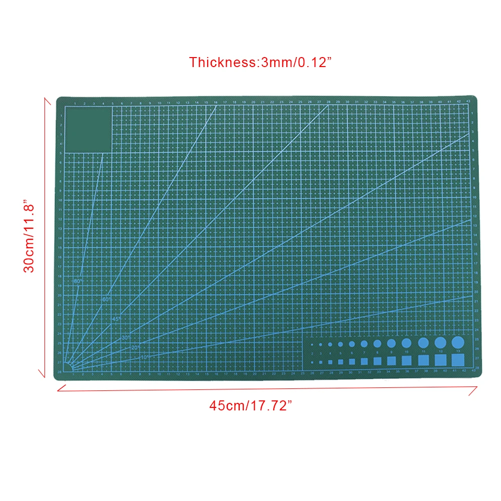 Zayex двухсторонний A3 ПВХ коврик для резки режущий лоскутный инструменты ручная