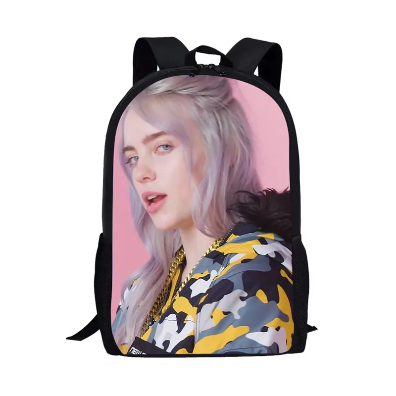THIKIN Billie Eilish 3 шт./компл. Рюкзак Back To School детская книга мешок для маленькой девочки распылитель ранцевого типа для подростков Mochila Escolar - Цвет: as picture