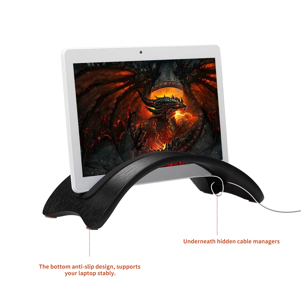 Вертикальная подставка для планшета Samdi из натурального дерева держатель