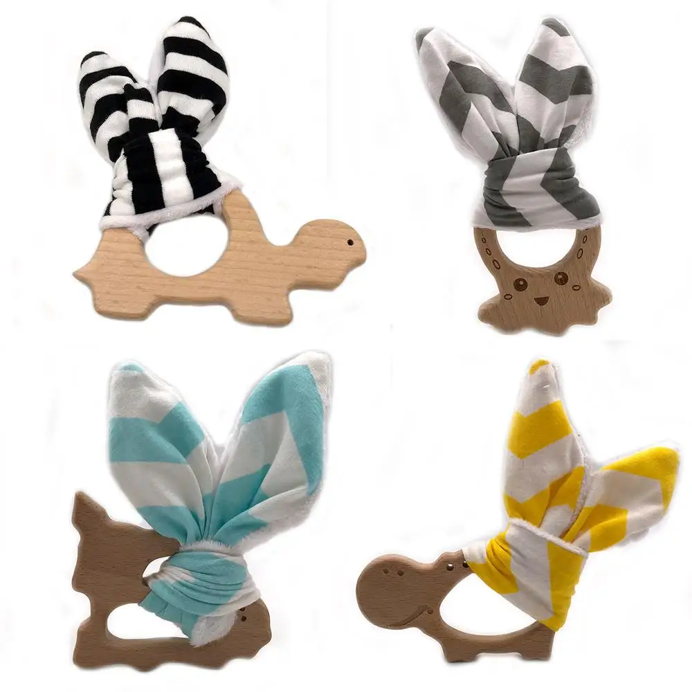 Imebaby Baby Products Gritting Cartoon Animal Molar Stick Teether Toy Rodent Wooden Blanks | Мать и ребенок