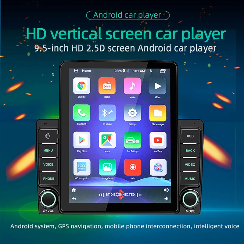 $98.82 REAKOSOUND 2 Din Android Car Radio Vertical Screen Audio Stereo Bluetooth Autoradio Mobile Phone Multimedia Car Video Player