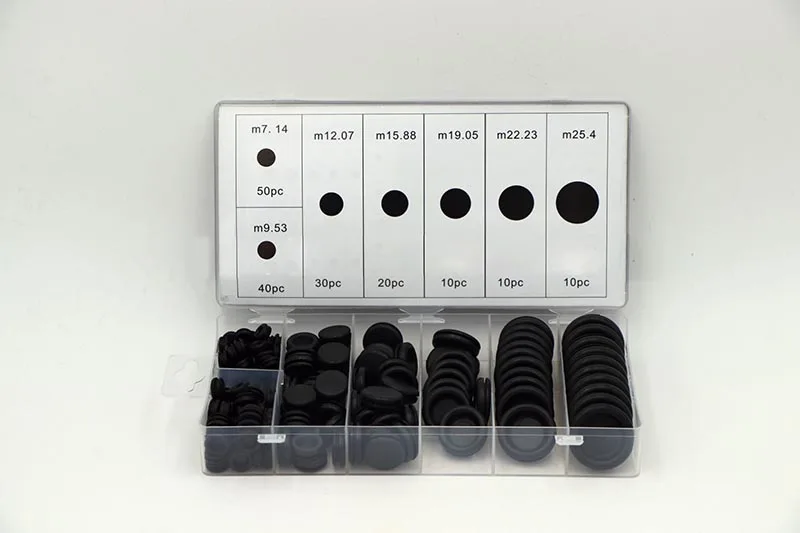 170 шт. черная резиновая втулка отверстие для брандмауэра комплект удерживающих