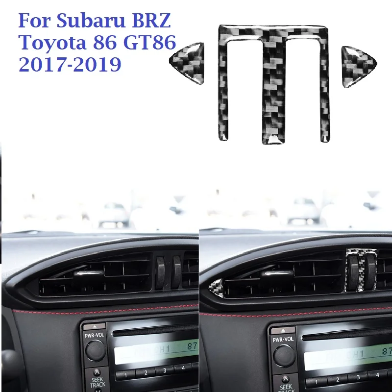 

Fit For Subaru BRZ Toyota 86 GT86 2017-2019 Carbon Fiber Interior Center Air Vent Sticker Air Outlet Frame Decal Car Styling