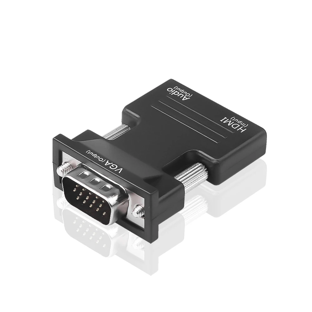 Горячая Распродажа Женский переходник с разъём HDMI папа VGA/3 5 мм аудиоразъем HD 1080p