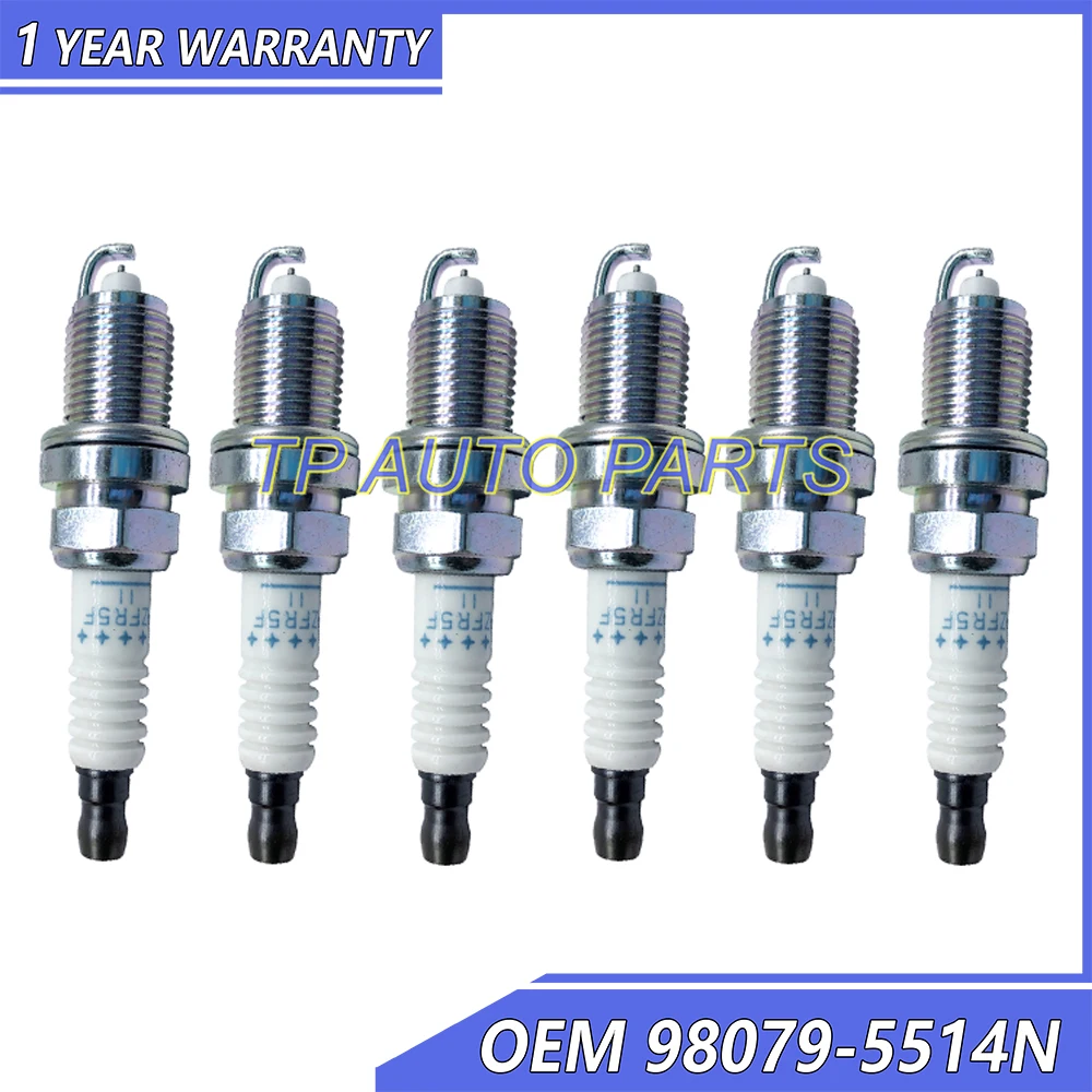 6 шт. Свеча зажигания совместима с Honda OEM 98079 5514N PZFR5F 11 980795514N PZFR5F11|Свечи и запальные