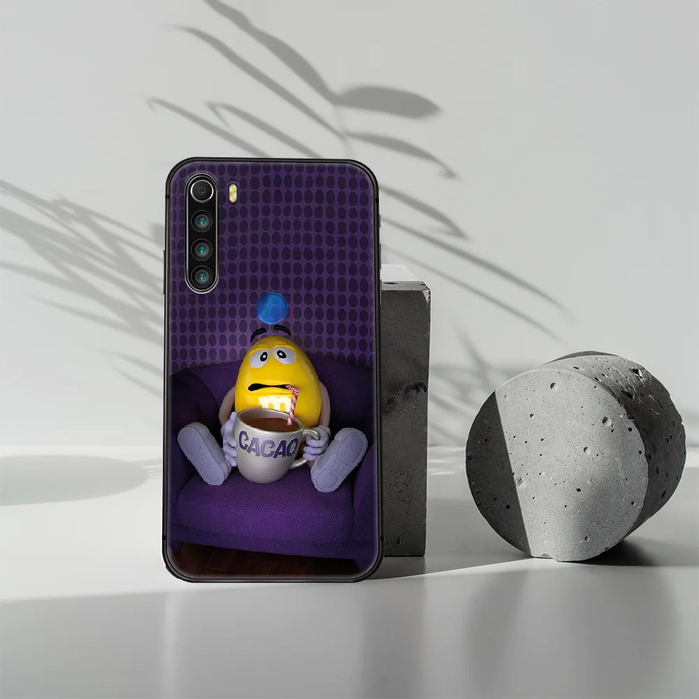 

M&M's Chocolate candy Phone Case Cover Hull For XIAOMI Redmi 7 7a 8 8a 9 9a NOTE 6 7 8 8t 9 9s Pro Max 4X black Coque Soft Back