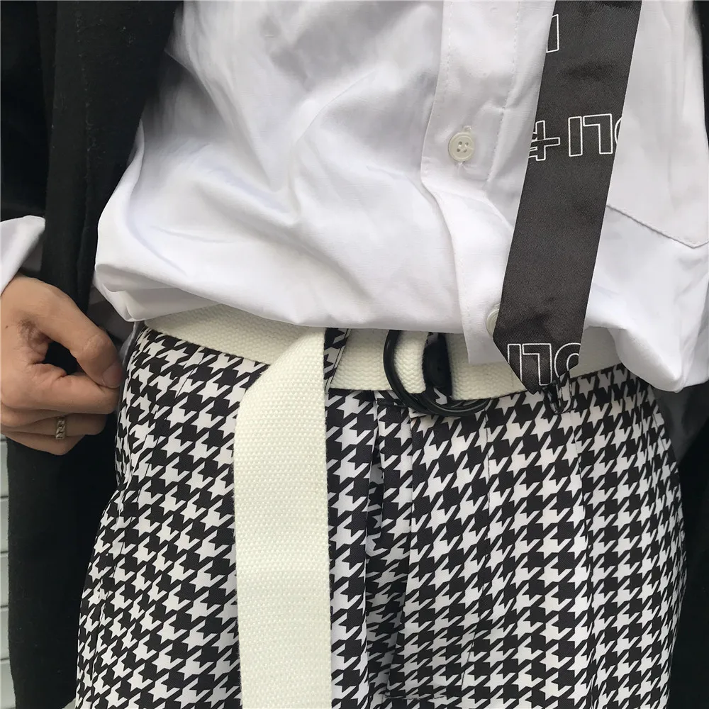 Корейский Японский Панк Забавный регулируемый ремень с буквенным принтом