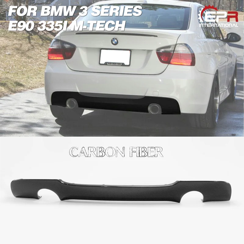 

Car Styling For BMW E90 M-Tech Carbon Fiber Rear Lip Glossy Fibre Diffuser(Twin Exhaust)(Option of 325i or 335i, is difference)