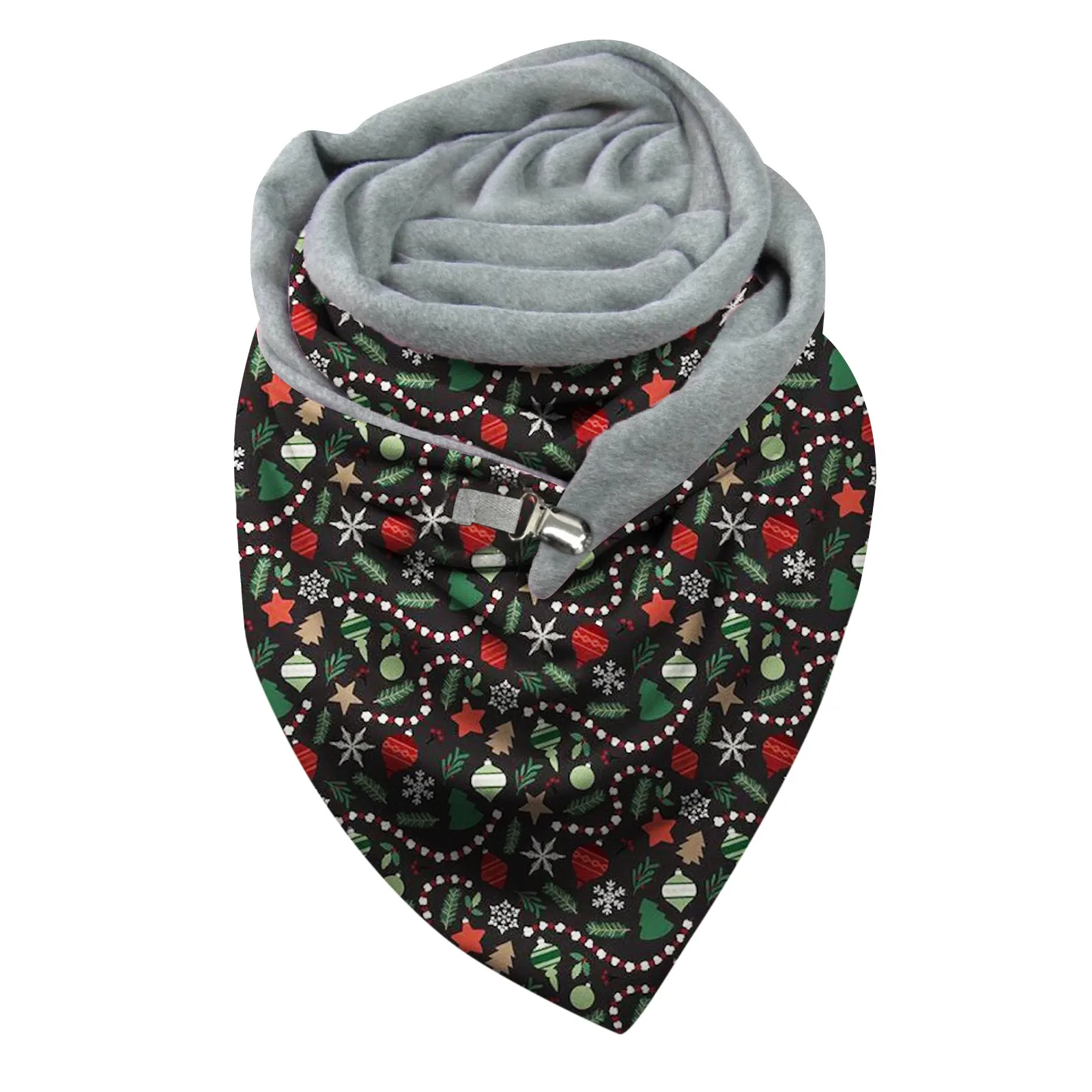 Женские шарфы 2021 Модный зимний шарф для женщин Рождественский лось снежинка
