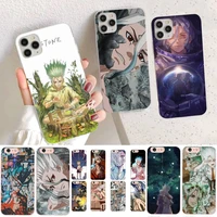 yndfcnb anime comics dr stone poster phone case for iphone 11 12 pro xs max 8 7 6 6s plus x 5s se 2020 xr case
