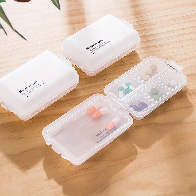 

Travel Pill Organizer Moisture Proof Pills Box for Pocket Pill Case Portable Medicine Vitamin Holder Container Weekly Pillbox