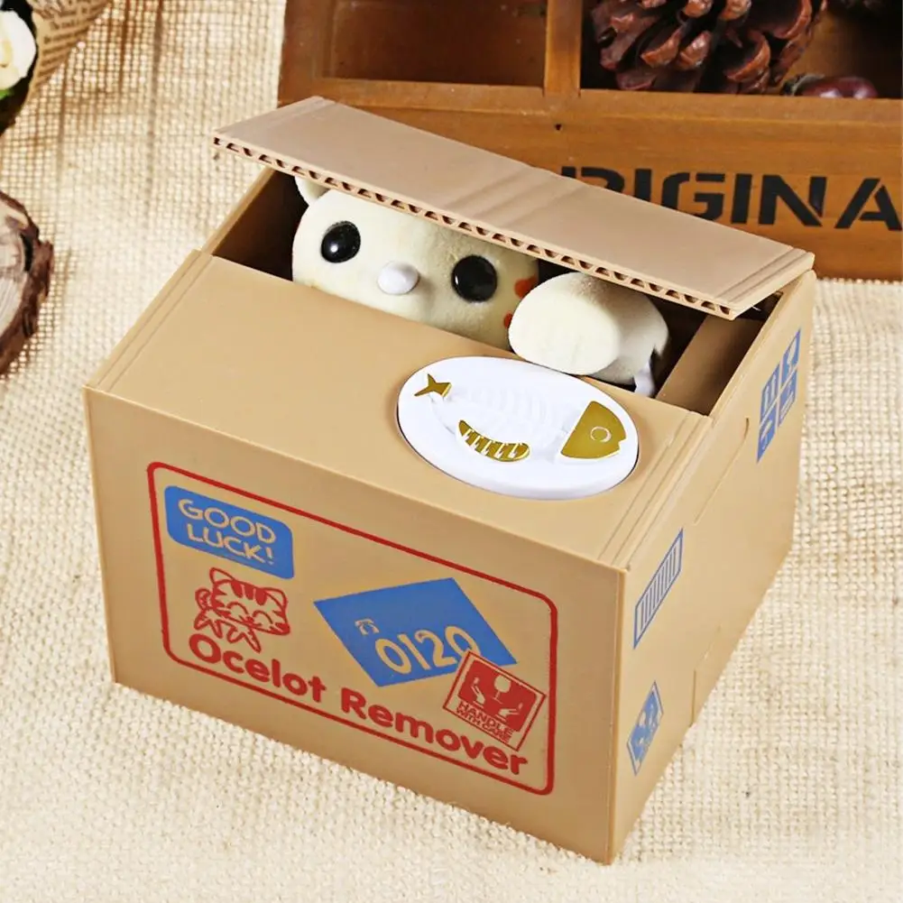 1 шт. горячая Распродажа Автоматизированная Cat украсть монета копилка экономия