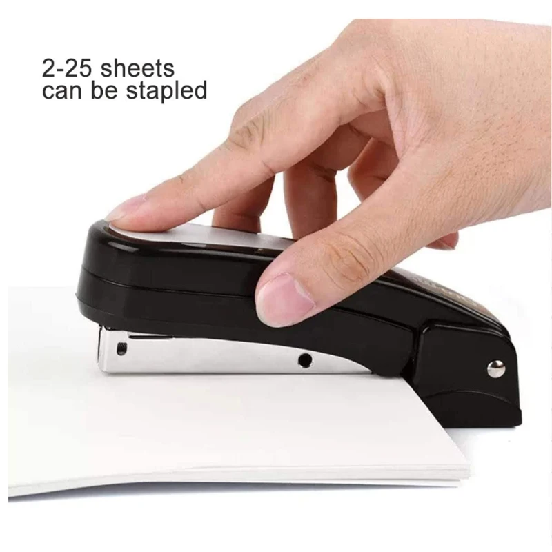 

KW-TRIO Rotatable Spring Powered Desktop One-Press Stapler 25 Sheet Capacity,Make Booklets 8 Pre-Set Positions,with 1000 Staples