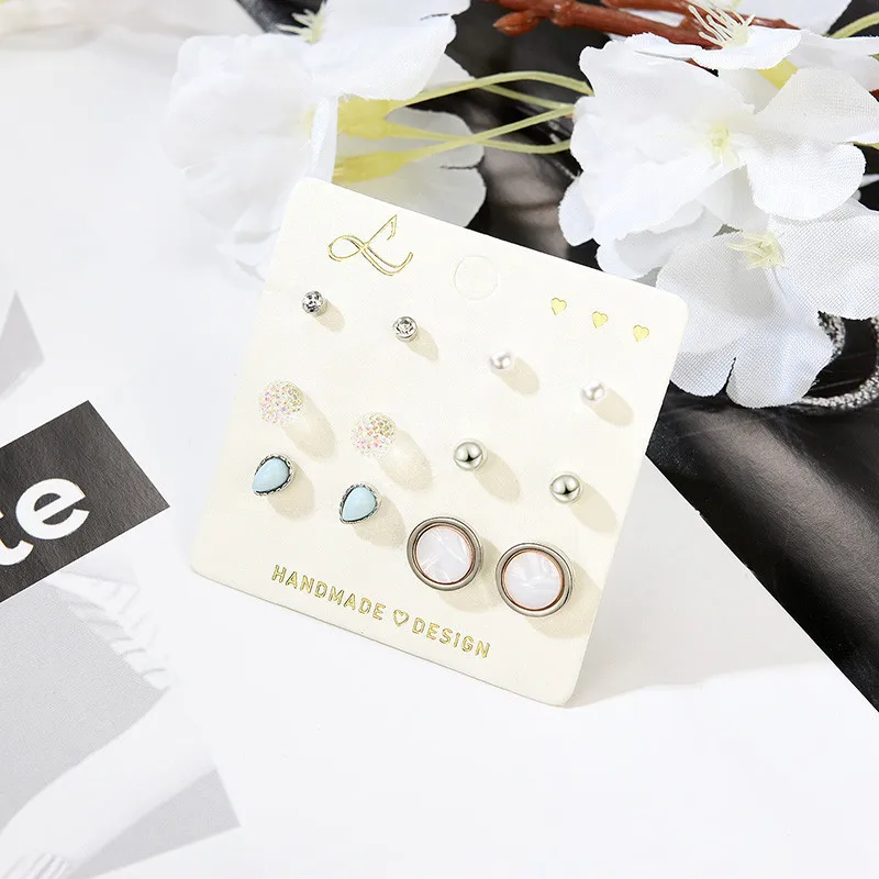 Дикие серьги-гвоздики дешевые дикие Модные популярные круглые черные креативные