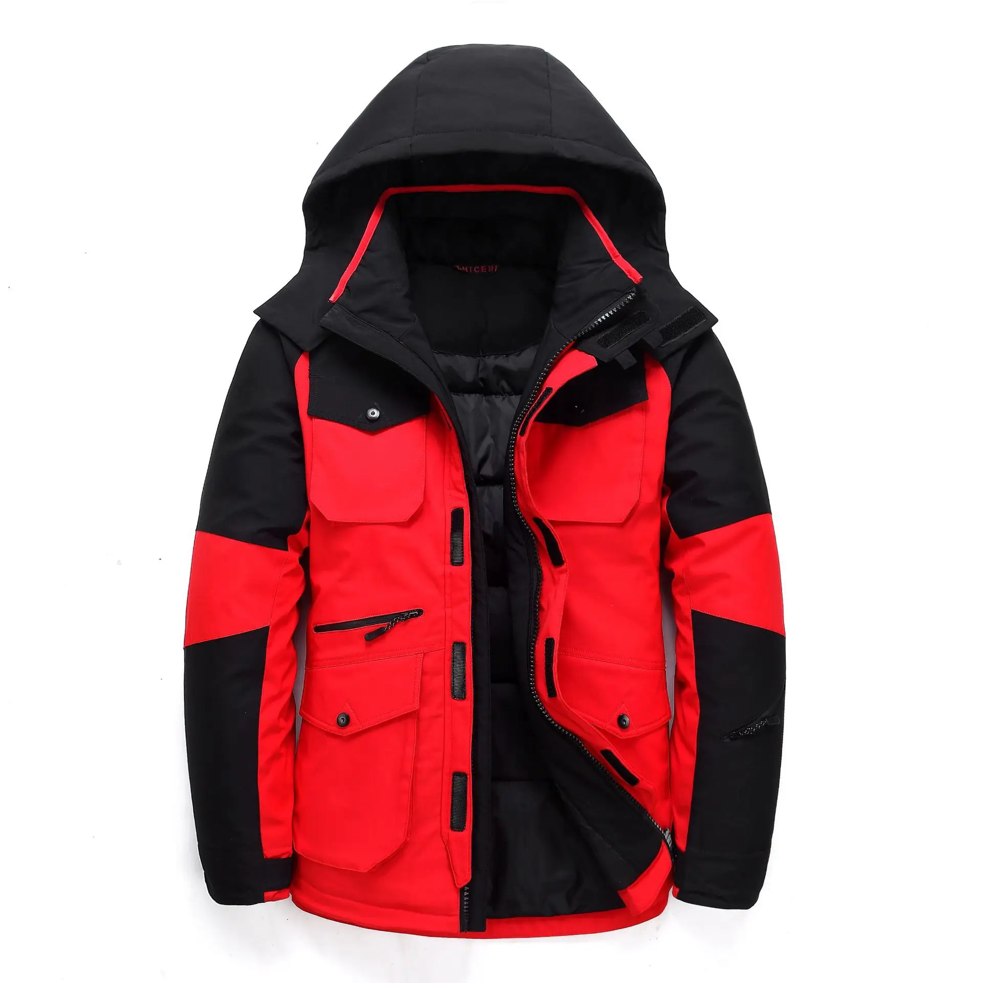 

2022 Winter New Men's Korean Loose White Duck Down Jacket Thick Warm Fashion Hooded Zipper Coat Male Brand Large Size 4XL 5XL