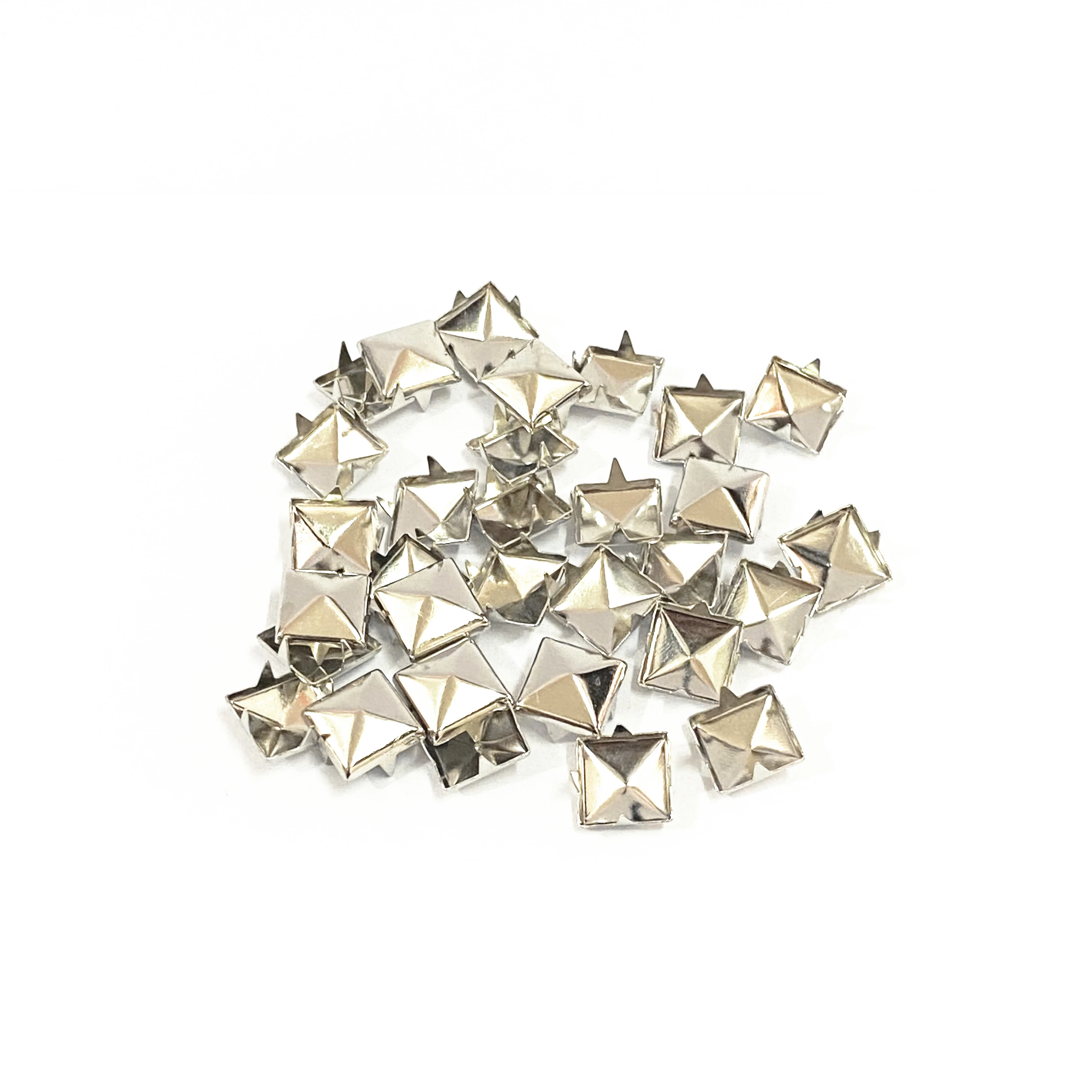 Серебряные пирамидальные заклепки 6 12 мм 400 шт. квадратные гвозди сделай сам для