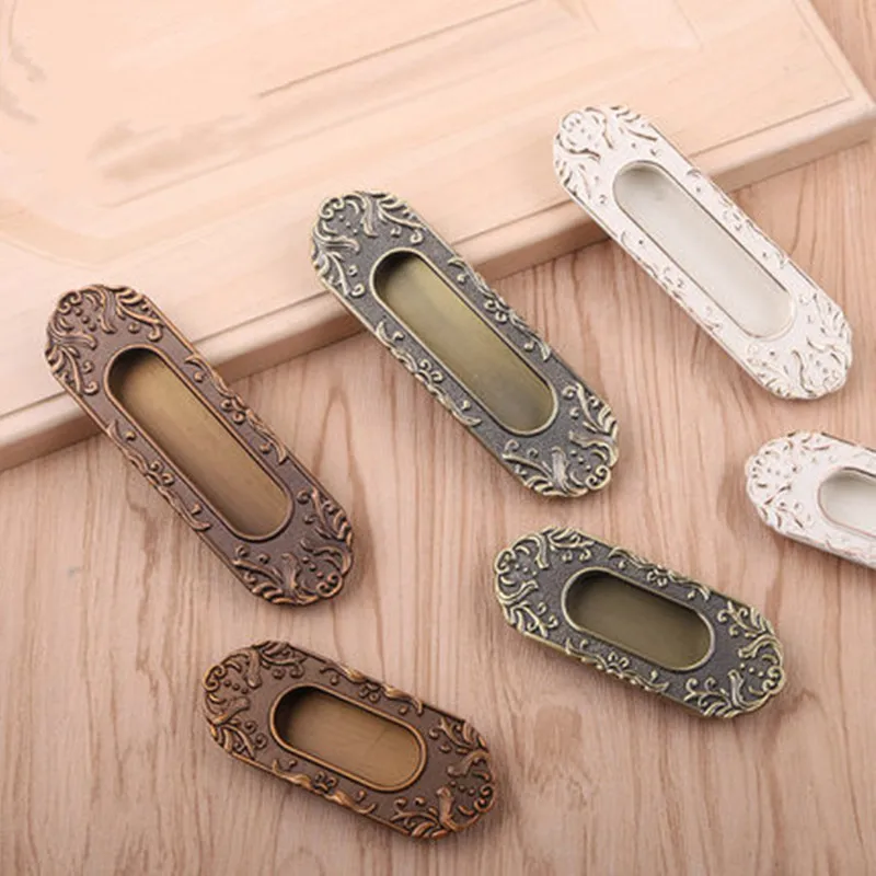 Встраиваемые дверные ручки модная резьба по краям стеклянная раздвижная дверь