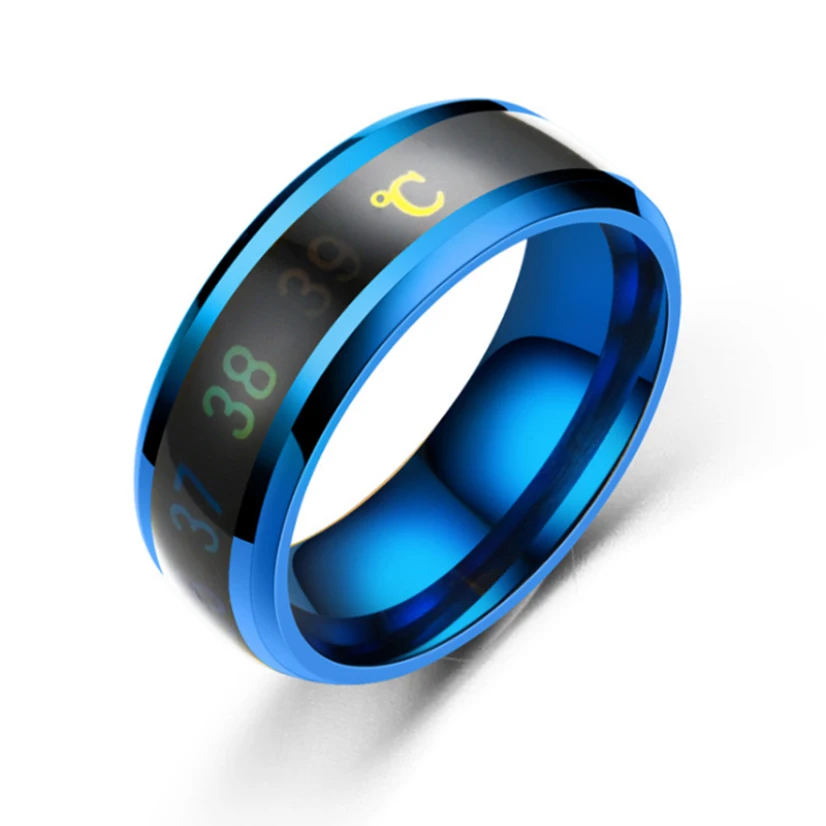 Умное кольцо для температуры унисекс из нержавеющей стали настроения женщин и