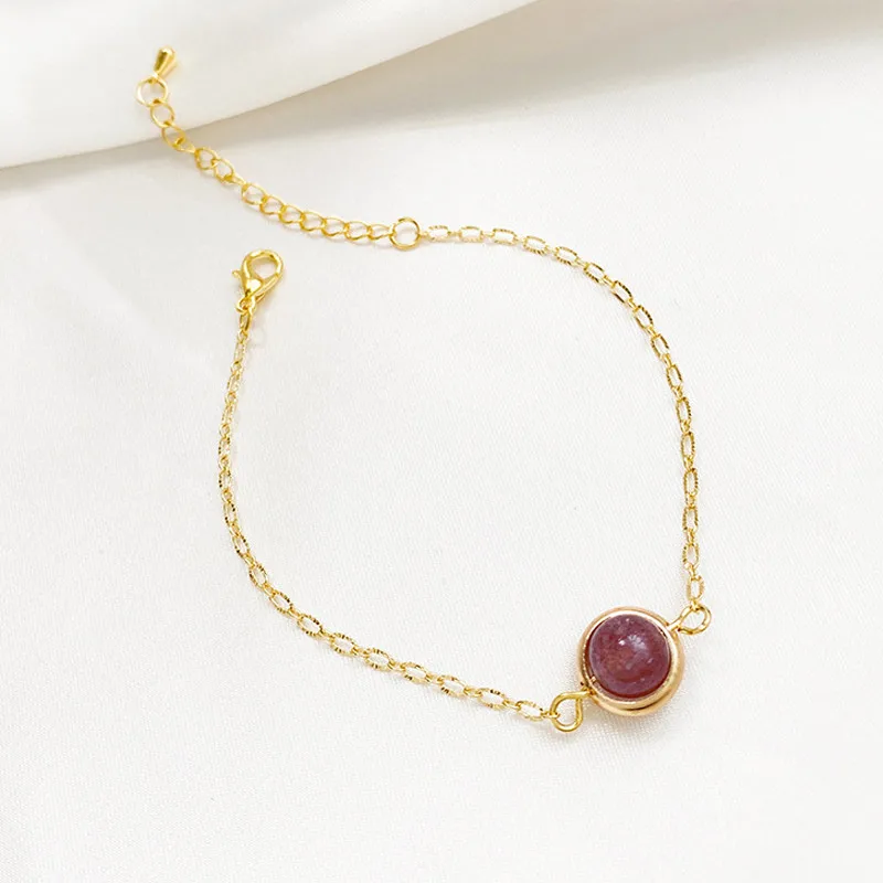 

Bacolod Women's Purple Crystal Chain Bracelets 2020 New Arrival Party Birthday Jewelry&Accessories Gold Color Female Bracelet