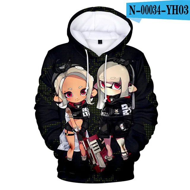 

Splatoon Cute 3D Hoodies Harajuku Sweatshirt Game Splatoon Hoodie Boys Girls Jacket Children Pullovers Autumn Winter Streetwear