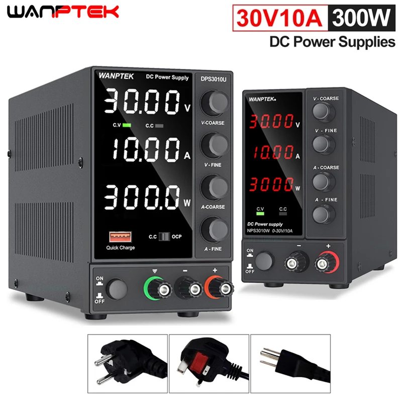 Wanptek USB Регулируемый источник питания постоянного тока 30 в 10 А лабораторный блок питания 60 в 5 А регулятор напряжения стабилизатор импульсный источник питания - изображение