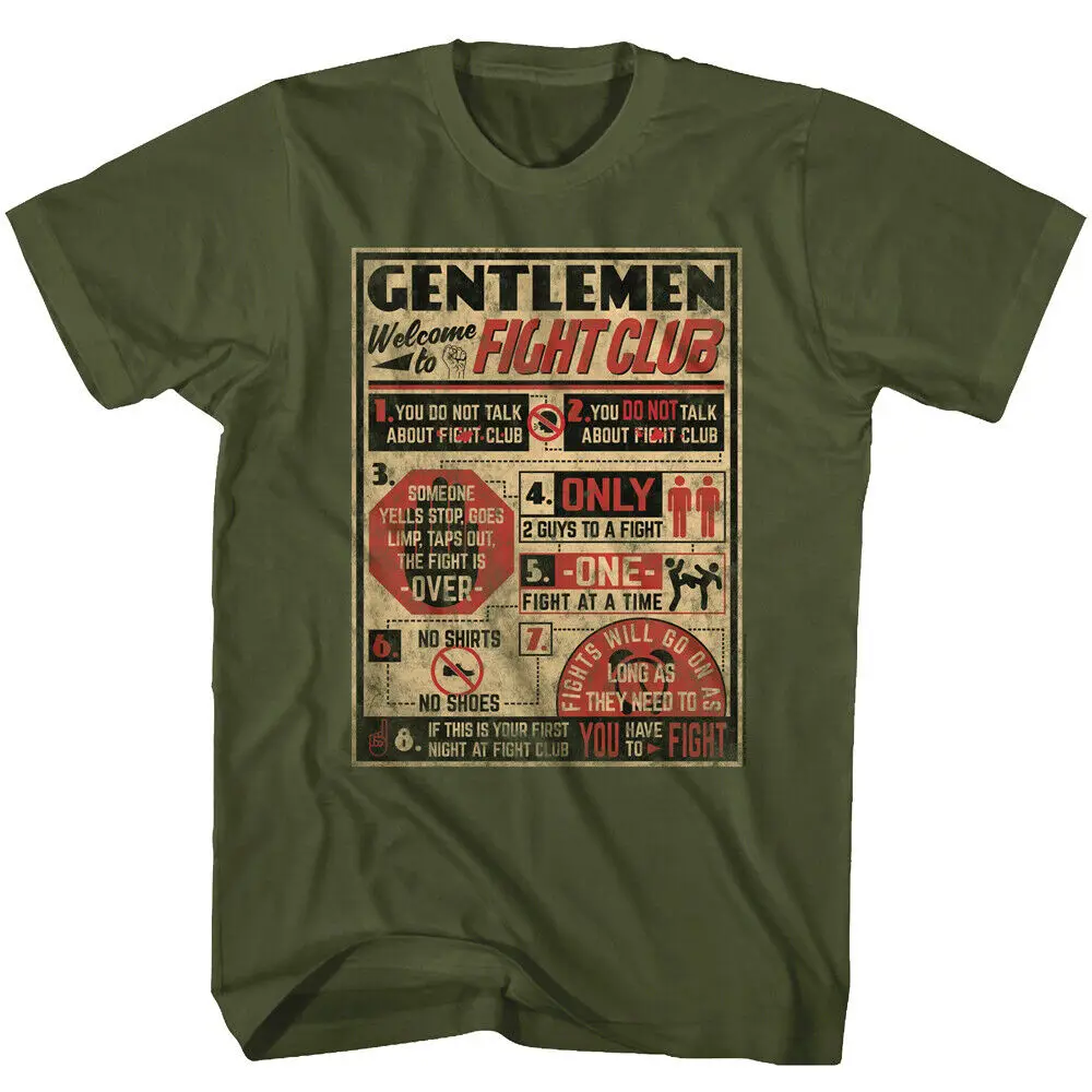 

The Rules Of Fight Club Men'S T Shirt Welcome Gentlemen