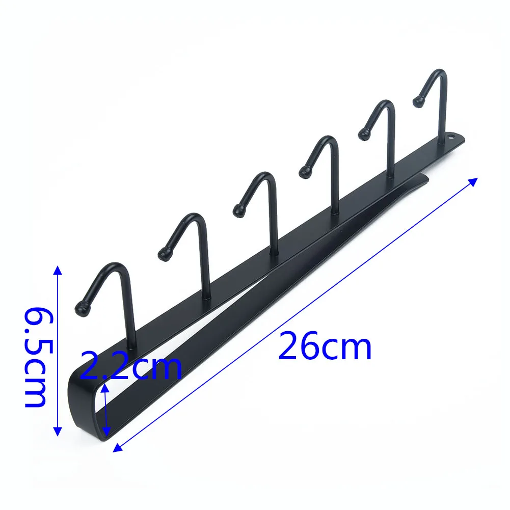 

6 Hooks Under Shelf Coffee Cup Mug Holder Hanger Rack Cabinet Metal Hook Kitchen