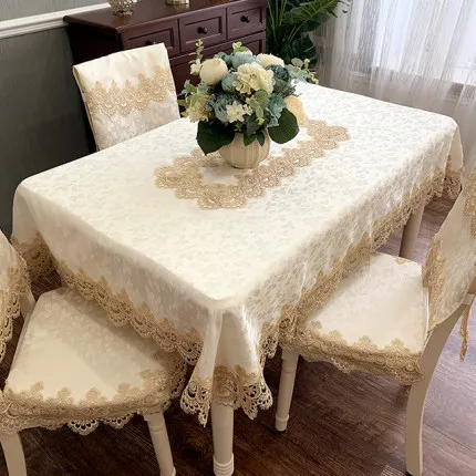 Кружевная атласная Скатерть белая роскошная кружевная скатерть с вышивкой