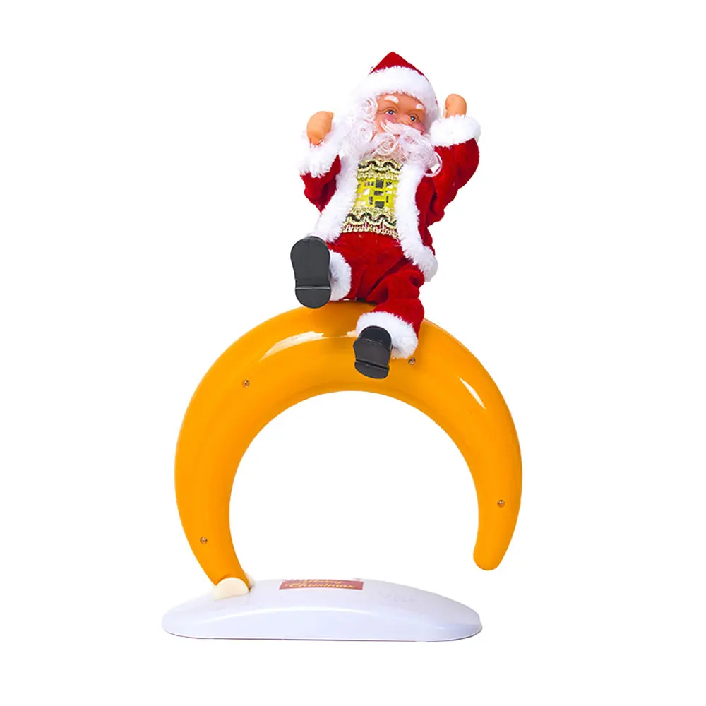 Забавные рождественские украшения электрическая кукла Санта Клауса может