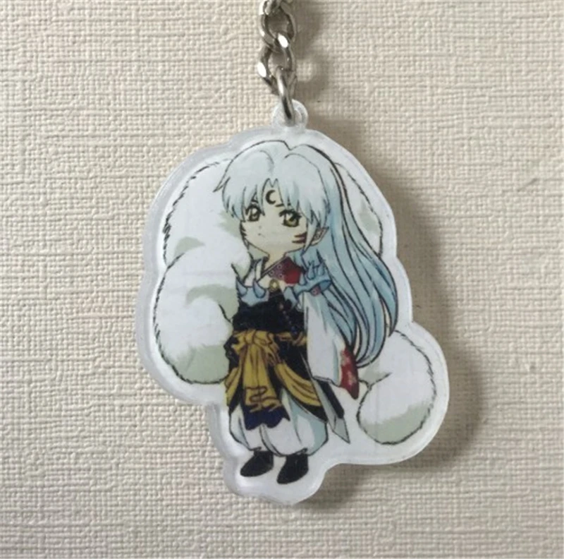 6 шт. аниме мультфильм Inuyasha односторонний кулон брелок для косплея аксессуары