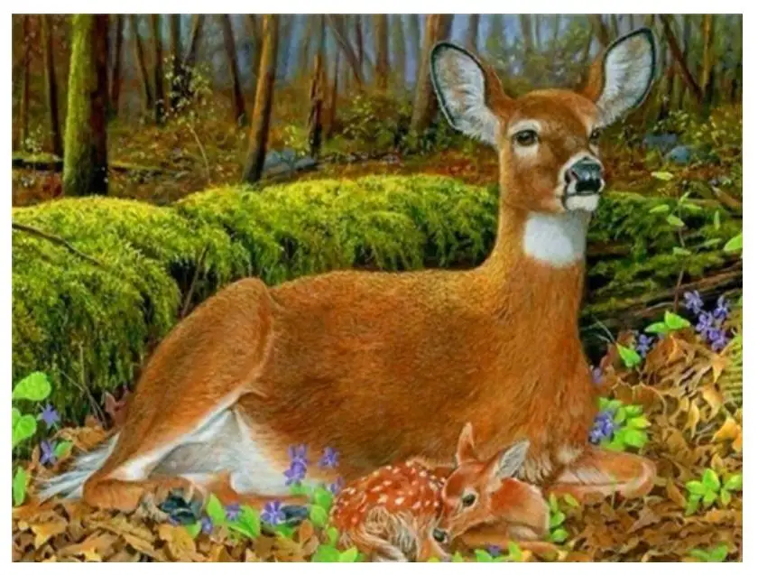 5D животные алмазная живопись олень мозаика искусство вышивки крестом картинка со стразами загадка рисунок на стене декор своими руками ремесла подарок.