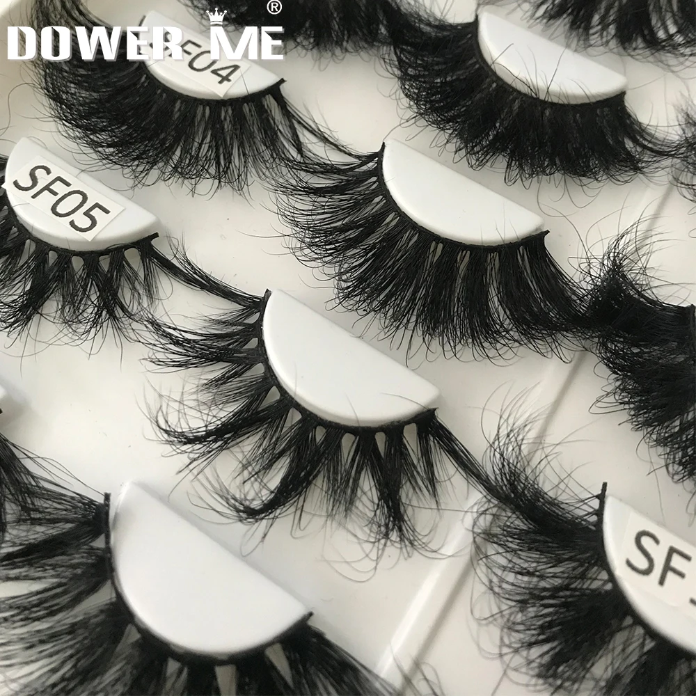 

Fluffy Lashes 25mm 3D Mink Lashes Long Thick Natural False Eyelashes Wholesale Reusable Real Mink Eyelashes Vendors 1Pair