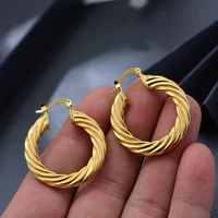 ethiopian gold hoop earrings for women18k gold color drop style earring fashion jewelry