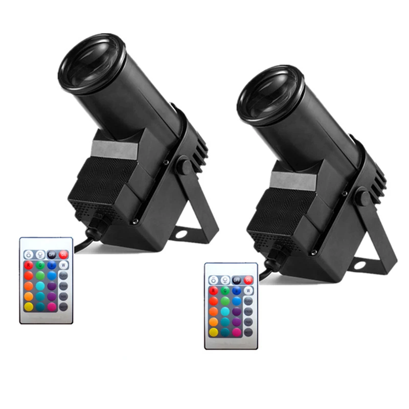 2 шт./лот беспроводной пульт дистанционного управления 10 Вт RGB светодиодный точечный луч Точечный светильник диско DJ вечерние точечный зеркальный светильник - Цвет: Remote control