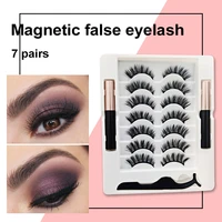 vondi 7 pairs magnetic eyelashes set with tweezer thick 3d faux mink eyelashes magnetic eyeliner reusable false eyelashes makeup