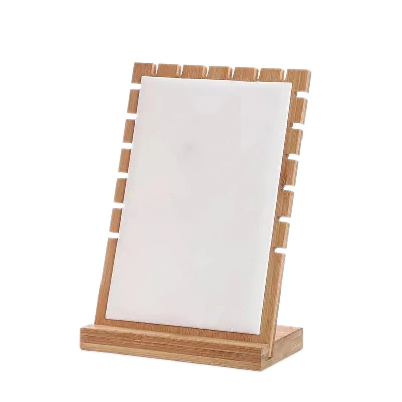 

Vertical Wooden Board Jewelry Organizer Necklace Earring Display Jewelry Stand Multifunction Storage Box