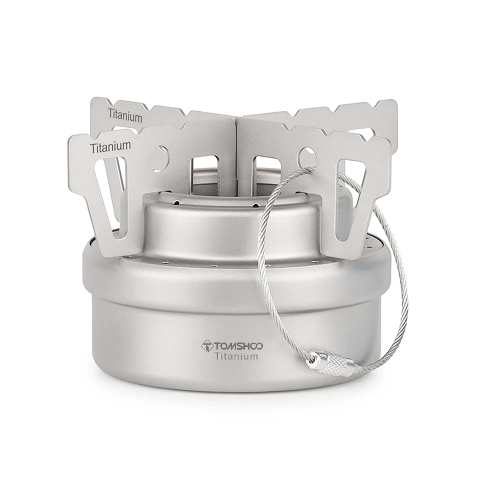 Портативная титановая спиртовая плита TOMSHOO с крышкой | Спорт и развлечения