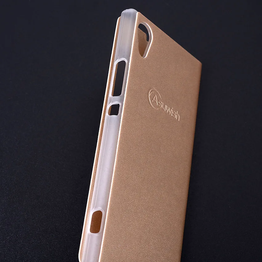 Противоударный флип чехол с окошком для Sony Xperia XA1 ультра искусственная кожа