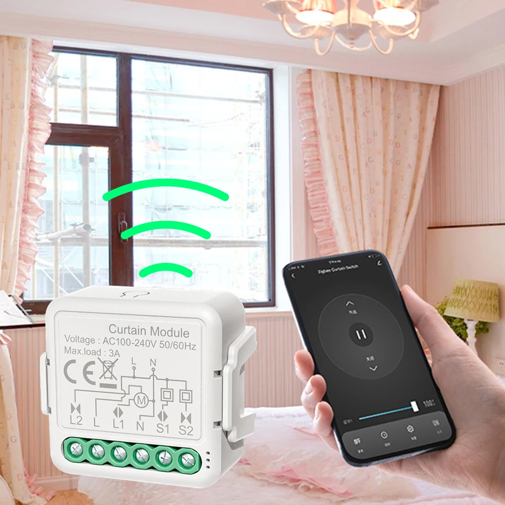 

Модульный выключатель для штор и жалюзи с Wi-Fi и управлением голосом