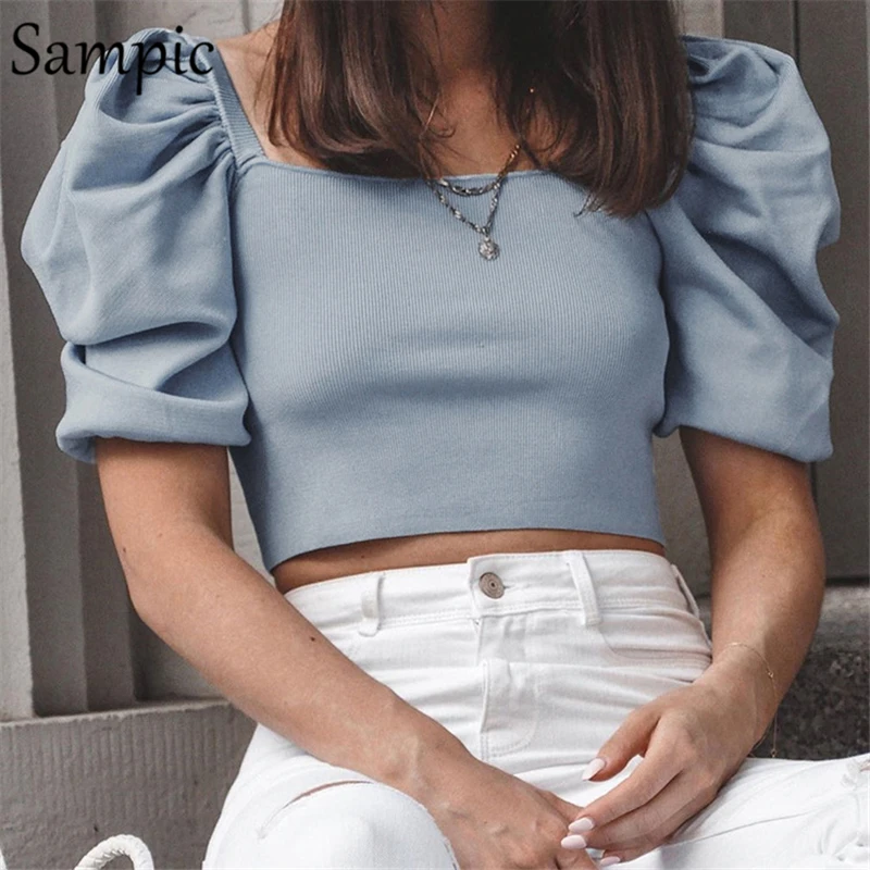 Sampic/Повседневная женская верхняя одежда Облегающий белый укороченный топ с